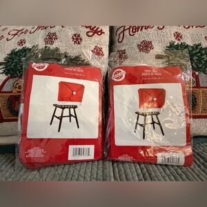 Christmas House Santa Hat Chair Covers – Set of 2